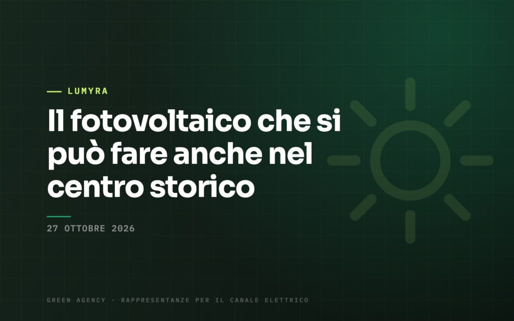 Il fotovoltaico che si può fare anche nel centro storico