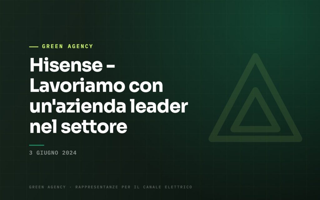 Hisense – Lavoriamo con un’azienda leader nel settore